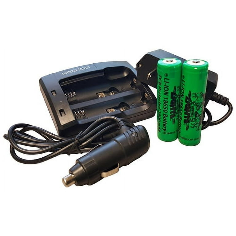 Wicked Lights 2-Pack 18650 2900mah Rechargeable Batteries