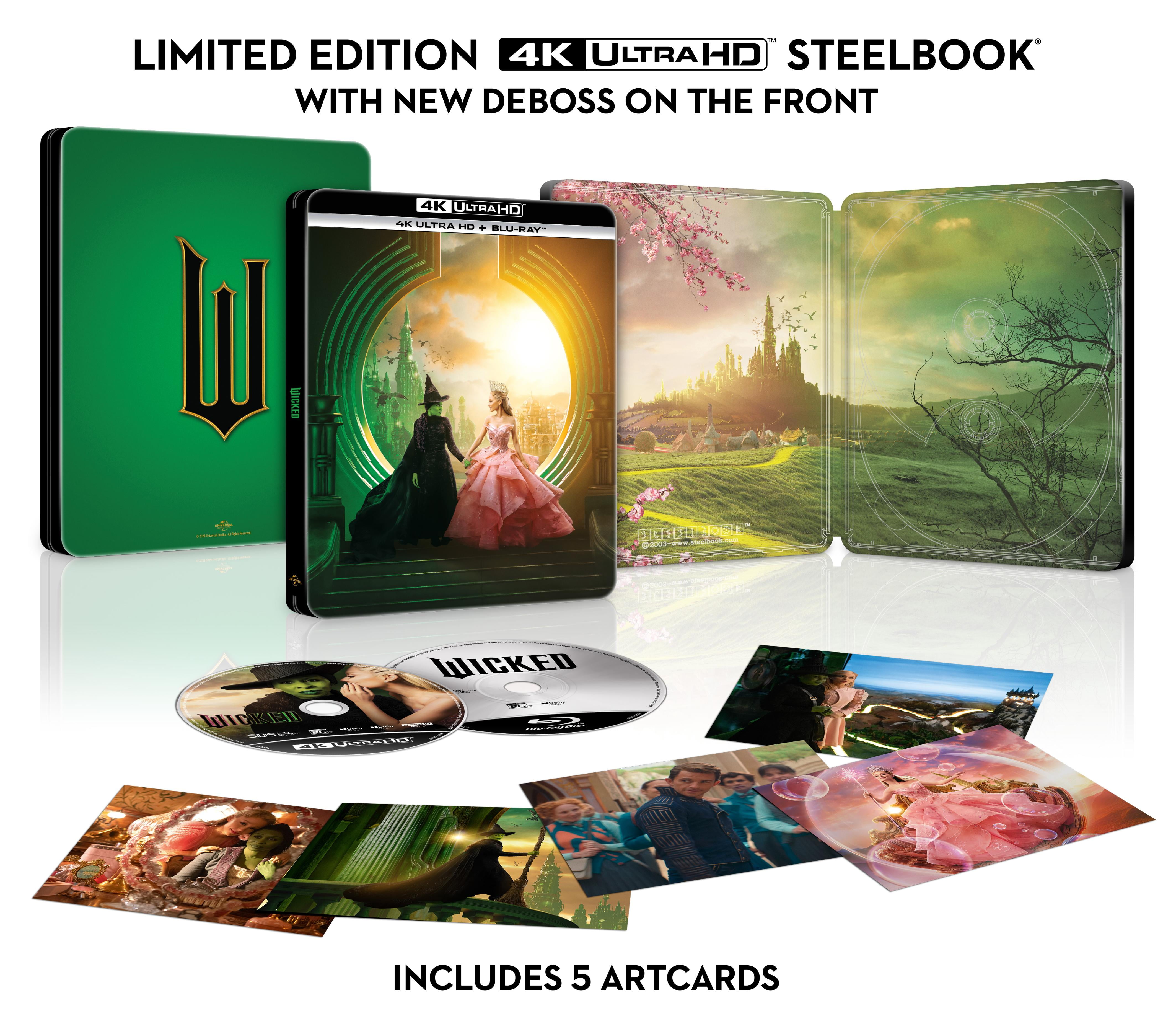 Wicked Limited Edition 4K UHD Steelbook & Artcards (4K Ultra HD) Jeff Goldblum Jonathan Bailey