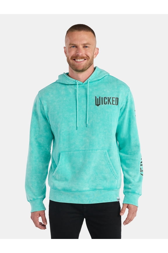 Men's and Big Men's Acid Wash Graphic Hoodie, Sizes S-3XL