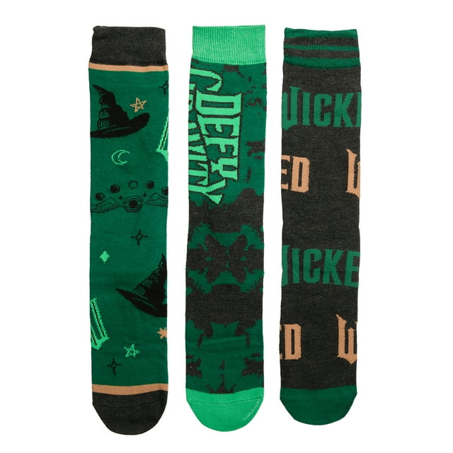 Wicked Men's Crew Socks, 3-Pack