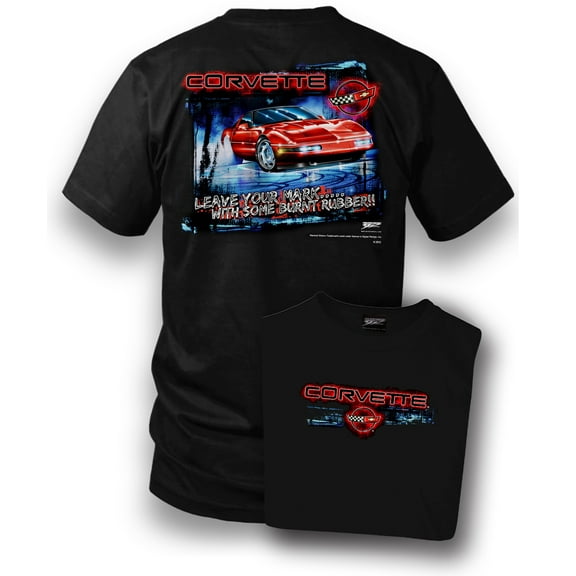 Wicked Metal Corvette Shirt - Leave Your Mark - Corvette C4 - Black