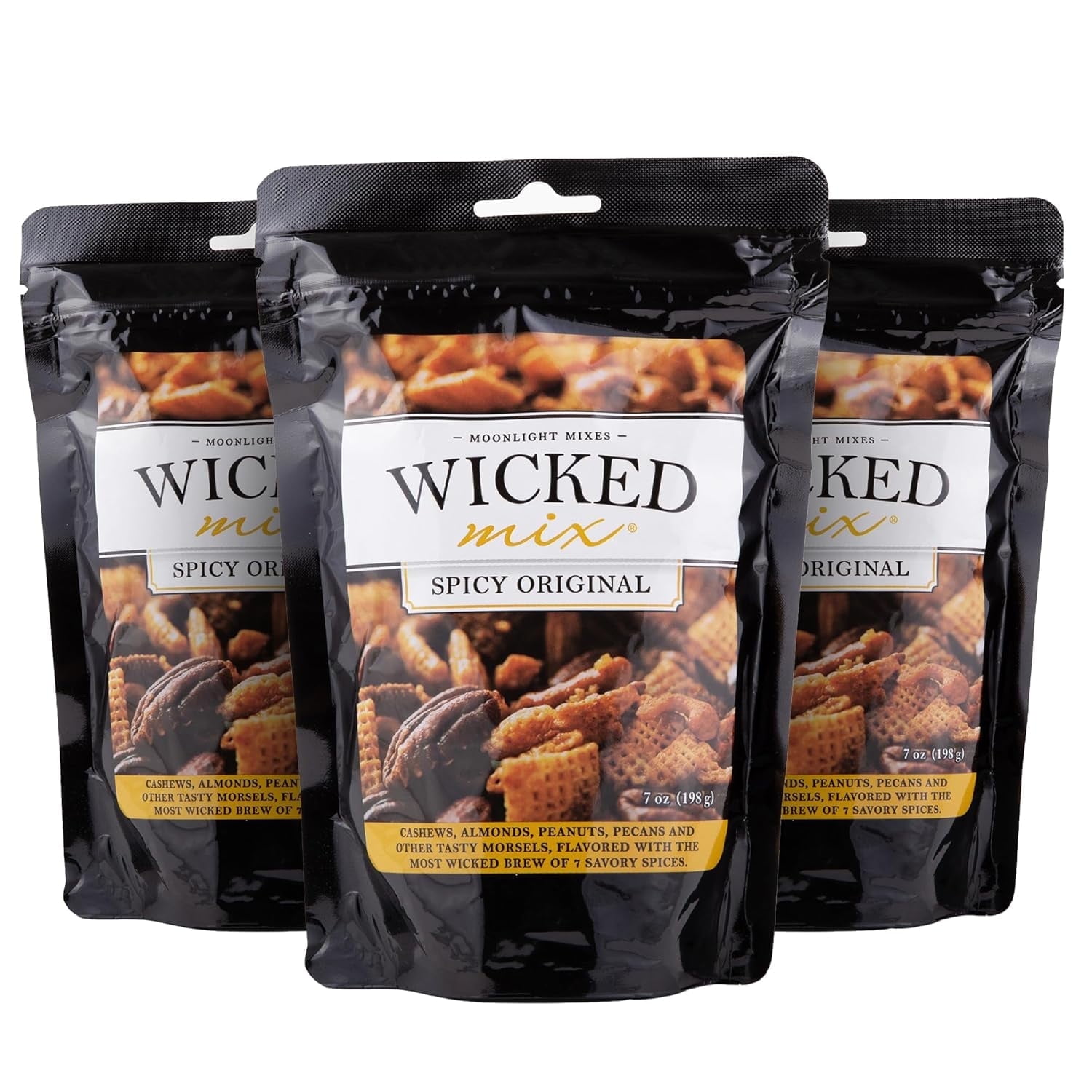 Wicked Mix Original Snack Mix with Mixed Nuts, Sweet & Spicy Trail Mix, 6oz (Pack of 3)