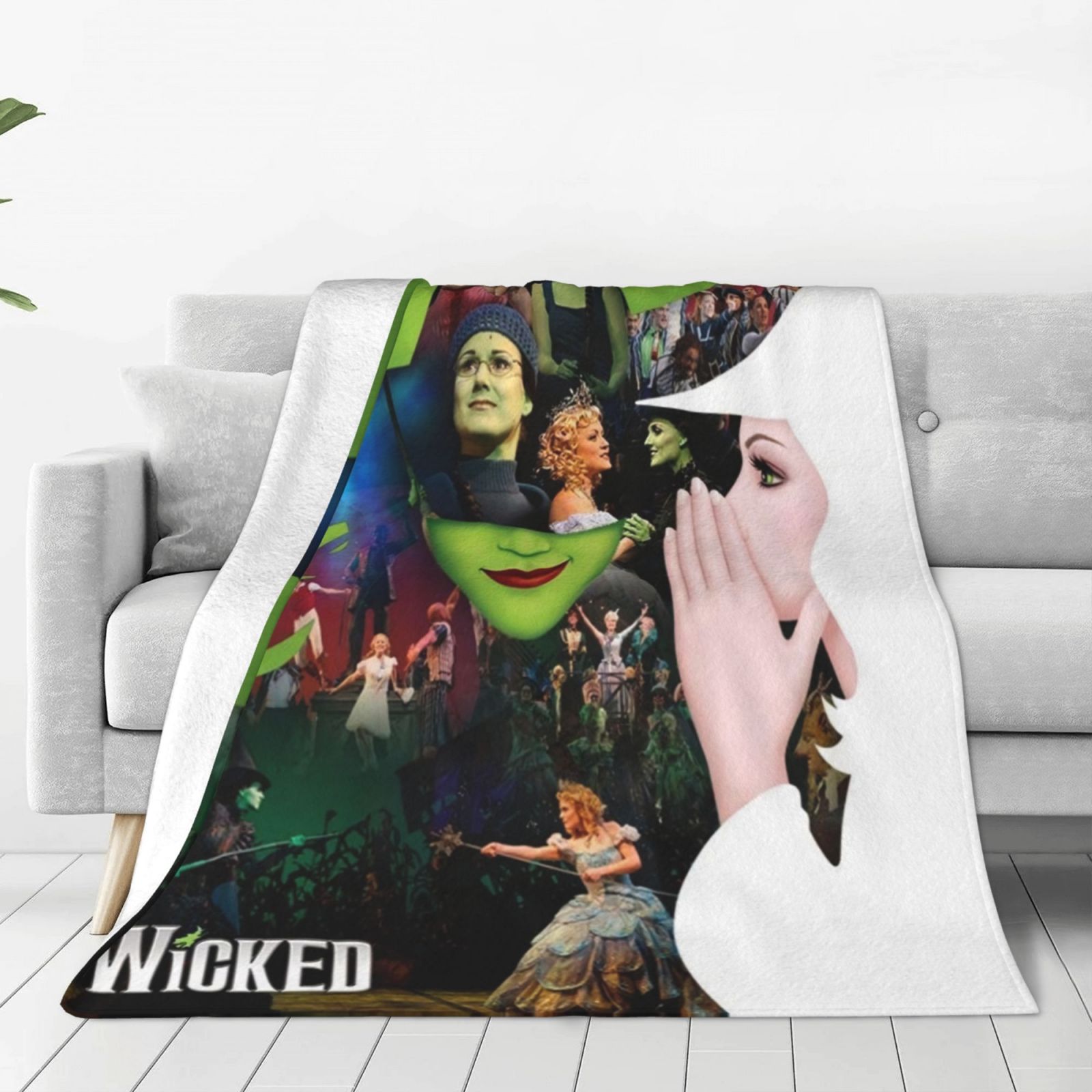 Wicked Musical Fleece Throw Blanket, Ultra Soft Cozy Luxury Fuzzy