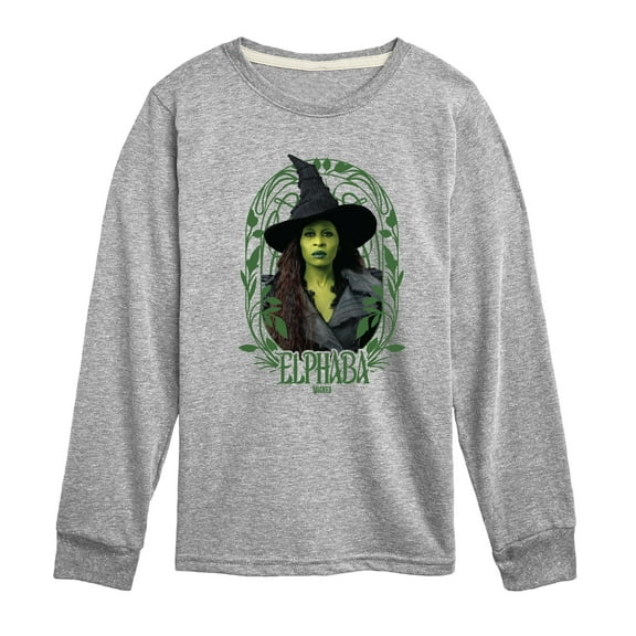Wicked - Noveau Frame Elphaba - Youth Long Sleeve Graphic T-Shirt