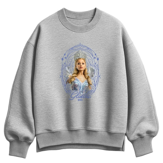 Wicked - Noveau Frame Glinda - Ladies Oversized Fleece Crew Sweatshirt