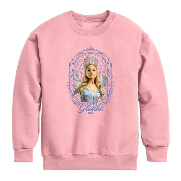 Wicked - Noveau Frame Glinda - Youth Crew Fleece Sweatshirt