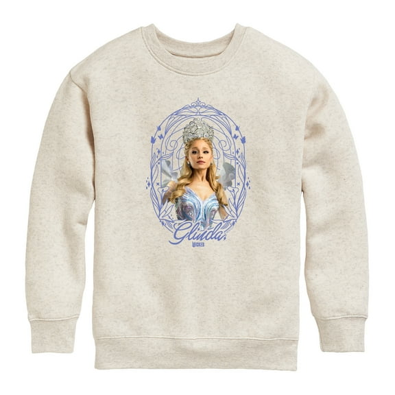 Wicked - Noveau Frame Glinda - Youth Crew Fleece Sweatshirt