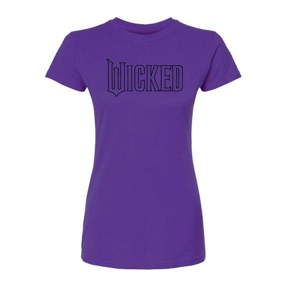 Wicked - Outline Logo - Juniors Fitted Graphic T-Shirt