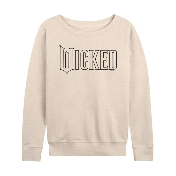 Wicked - Outline Logo - Women's French Terry Pullover Long Sleeve Shirt