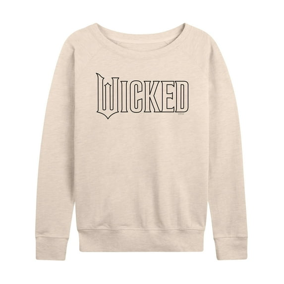Wicked - Outline Logo - Women's French Terry Pullover Long Sleeve Shirt