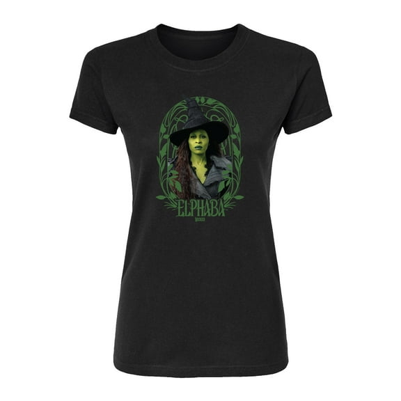 Wicked: Part 2 -  Art Noveau Elphaba - Juniors Fitted Short Sleeve Graphic T-Shirt