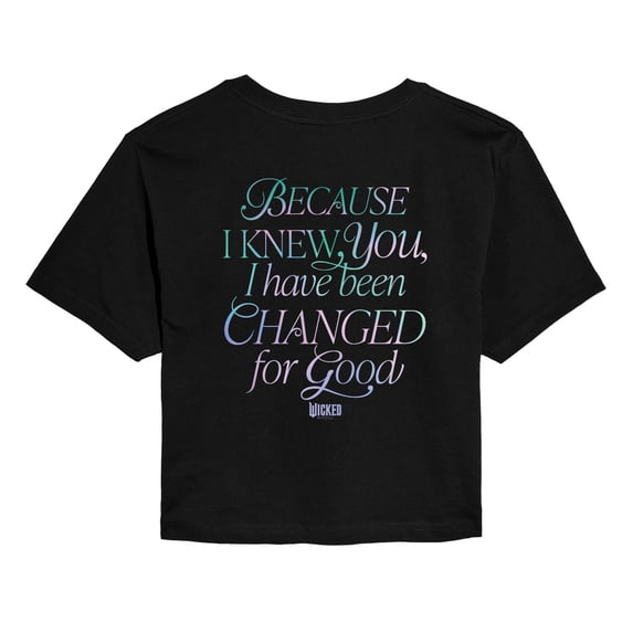 Wicked: Part 2 - Changed For Good - Juniors Cropped Short Sleeve Graphic T-Shirt
