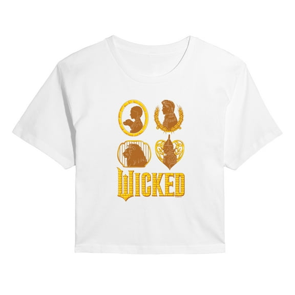 Wicked: Part 2 -  Dorthy And Friends Logo - Juniors Cropped Short Sleeve Graphic T-Shirt