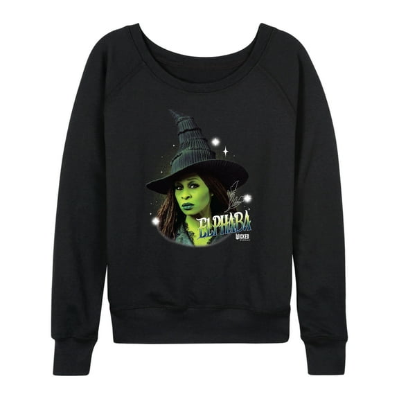 Wicked: Part 2 -  Elphaba Witch Hat - Women's French Terry Long Sleeve Pullover