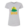 thumbnail image 1 of Wicked: Part 2 -  Emerald City - Juniors Fitted Short Sleeve Graphic T-Shirt, 1 of 5