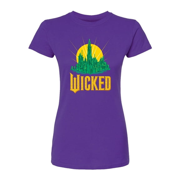 Wicked: Part 2 -  Emerald City - Juniors Fitted Short Sleeve Graphic T-Shirt