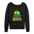 thumbnail image 1 of Wicked: Part 2 -  Emerald City - Women's French Terry Long Sleeve Pullover, 1 of 5