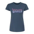 thumbnail image 1 of Wicked: Part 2 -  Floral Ombre Logo - Juniors Fitted Short Sleeve Graphic T-Shirt, 1 of 5