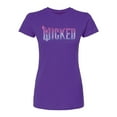 thumbnail image 1 of Wicked: Part 2 -  Floral Ombre Logo - Juniors Fitted Short Sleeve Graphic T-Shirt, 1 of 4
