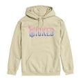 thumbnail image 1 of Wicked: Part 2 -  Floral Ombre Logo -Mens Long Sleeve Fleece Pullover Hoodie, 1 of 4