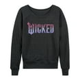 thumbnail image 1 of Wicked: Part 2 -  Floral Ombre Logo - Women's French Terry Long Sleeve Pullover, 1 of 5