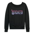 thumbnail image 1 of Wicked: Part 2 -  Floral Ombre Logo - Women's French Terry Long Sleeve Pullover, 1 of 5