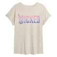 thumbnail image 1 of Wicked: Part 2 -  Floral Ombre Logo - Women's Oversized Graphic T-Shirt, 1 of 5