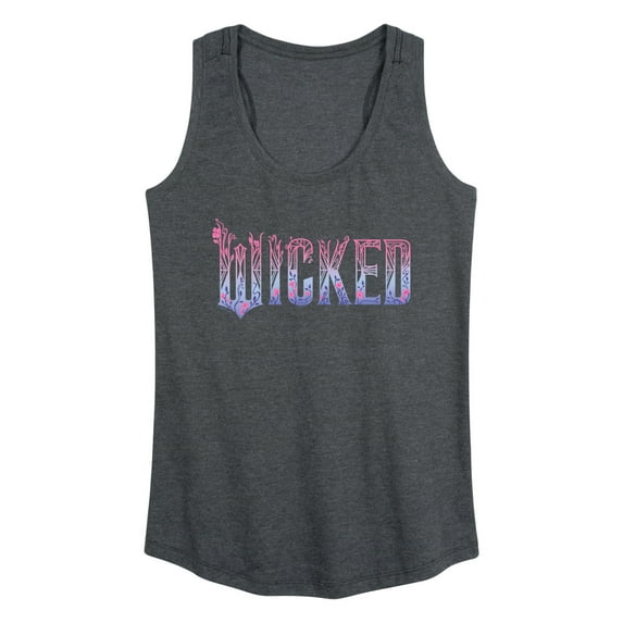 Wicked: Part 2 - Floral Ombre Logo - Women's Racerback Sleeveless Graphic Tank Top