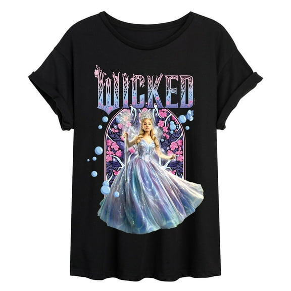 Wicked: Part 2 -  Glinda Florals - Women's Oversized Graphic T-Shirt