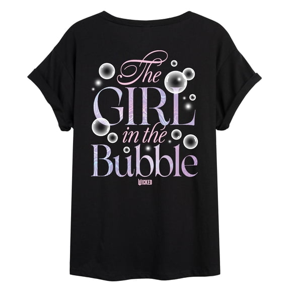 Wicked: Part 2 - Glinda Girl In The Bubble - Women's Oversized Graphic T-Shirt