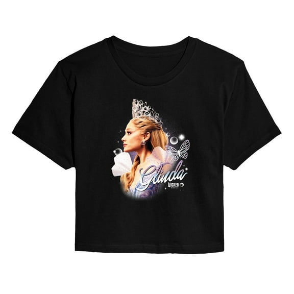 Wicked: Part 2 -  Glinda Side Profile - Juniors Cropped Short Sleeve Graphic T-Shirt