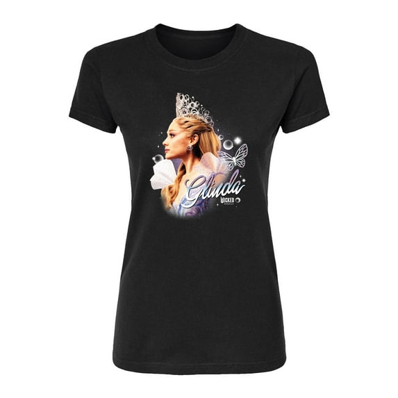 Wicked: Part 2 - Glinda Side Profile - Juniors Fitted Short Sleeve Graphic T-Shirt
