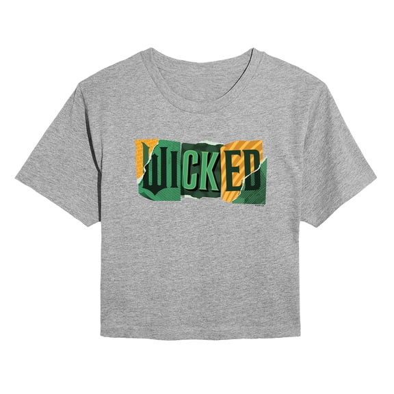 Wicked: Part 2 -  Tear Logo - Juniors Cropped Short Sleeve Graphic T-Shirt