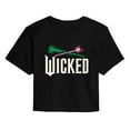 thumbnail image 1 of Wicked: Part 2 -  Wand And Broomstick Logo - Juniors Cropped Short Sleeve Graphic T-Shirt, 1 of 5