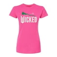 thumbnail image 1 of Wicked: Part 2 -  Wand And Broomstick Logo - Juniors Fitted Short Sleeve Graphic T-Shirt, 1 of 5