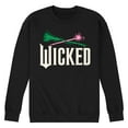 thumbnail image 1 of Wicked: Part 2 - Wand And Broomstick Logo - Men's Long Sleeve Crew Fleece Sweatshirt, 1 of 5
