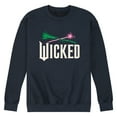 thumbnail image 1 of Wicked: Part 2 - Wand And Broomstick Logo - Men's Long Sleeve Crew Fleece Sweatshirt, 1 of 5