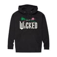 thumbnail image 1 of Wicked: Part 2 -  Wand And Broomstick Logo -Mens Long Sleeve Fleece Pullover Hoodie, 1 of 5