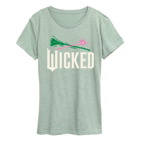 Wicked: Part 2 -  Wand And Broomstick Logo - Women's Short Sleeve Graphic T-Shirt