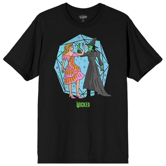 Wicked Part One Dance Partners Adult Black Crew Neck Short Sleeve T-shirt-XXL