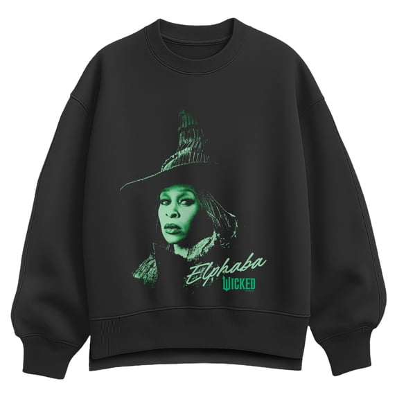 Wicked - Pastel Elphaba - Ladies Oversized Fleece Crew Sweatshirt