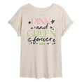 thumbnail image 1 of Wicked - Pink and Green Forever - Juniors Oversized Graphic T-Shirt, 1 of 5