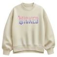 thumbnail image 1 of Wicked -  Pink Blue Logo - Ladies Oversized Fleece Crew Sweatshirt, 1 of 3