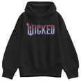 thumbnail image 1 of Wicked -   Pink Blue Logo - Ladies Oversized Fleece Hoodie Sweatshirt, 1 of 3
