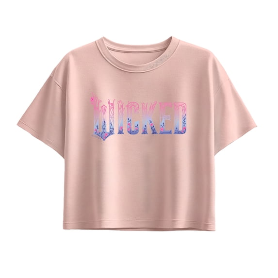 Wicked - Pink Blue Logo - Youth Girls Boxy T-Shirt