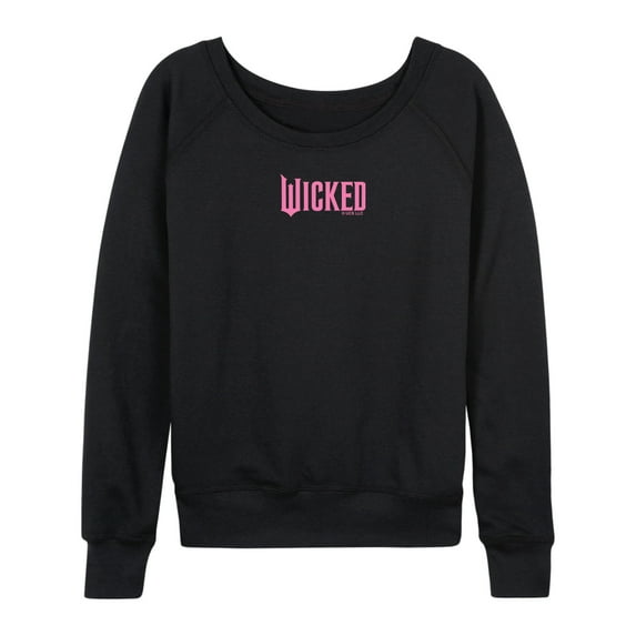 Wicked - Pink Logo - Women's French Terry Pullover Sweatshirt