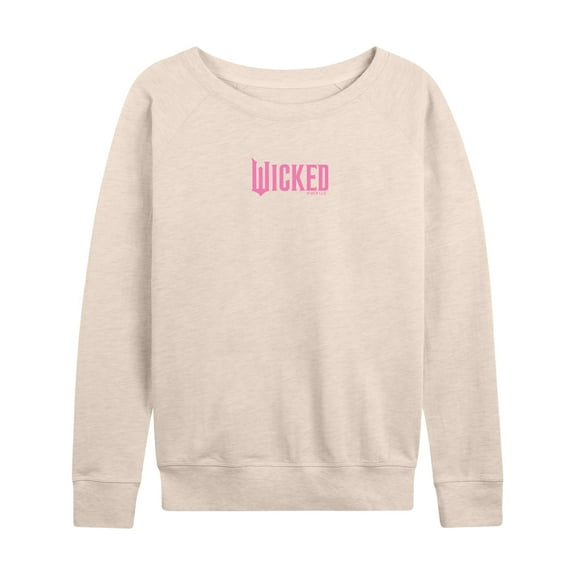 Wicked - Pink Logo - Women's French Terry Pullover Long Sleeve Shirt