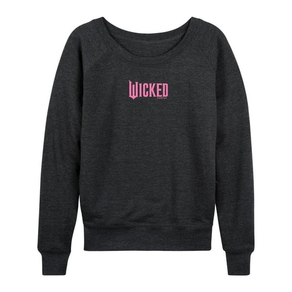 Wicked - Pink Logo - Women's French Terry Pullover Sweatshirt