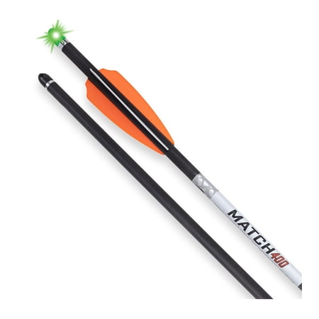 TenPoint Wicked Ridge Match 400 - Lighted 20” Carbon Crossbow Arrows (Pack of 3) - 400-Grains, 004” Straightness - with Alpha-Blaze Lighted Nock & Alpha-Nock HP - Essential for Crossbow Hunting