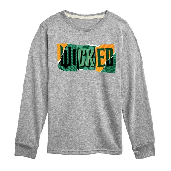 Wicked - Ripped Logo - Youth Long Sleeve Graphic T-Shirt